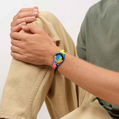 SWATCH Mod. NEON FLUMOTIONS READY STOCKED WATCHES,Wristwatch
