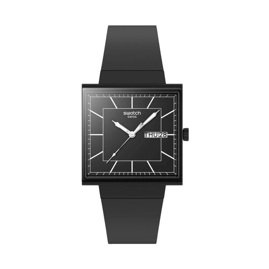 SWATCH Mod. WHAT IF…BLACKAGAIN? READY STOCKED WATCHES,Wristwatch