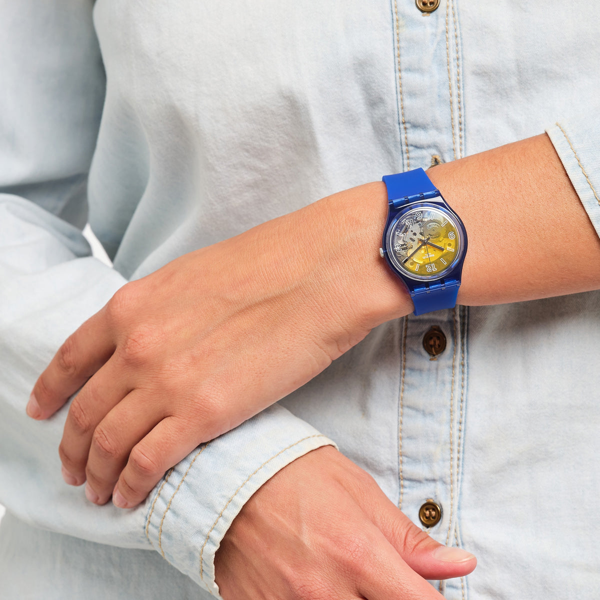 SWATCH Mod. YELLOW DISCO FEVER READY STOCKED WATCHES,Unisex,Wristwatch