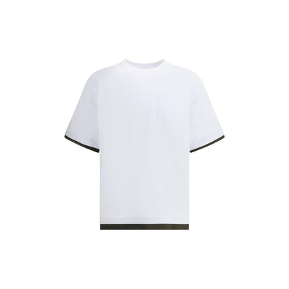 Sacai White Cotton T-Shirt