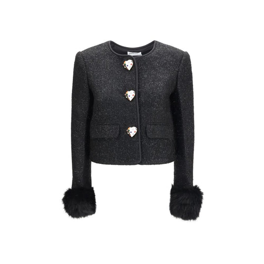 Self-Portrait Black Polyester Jacket