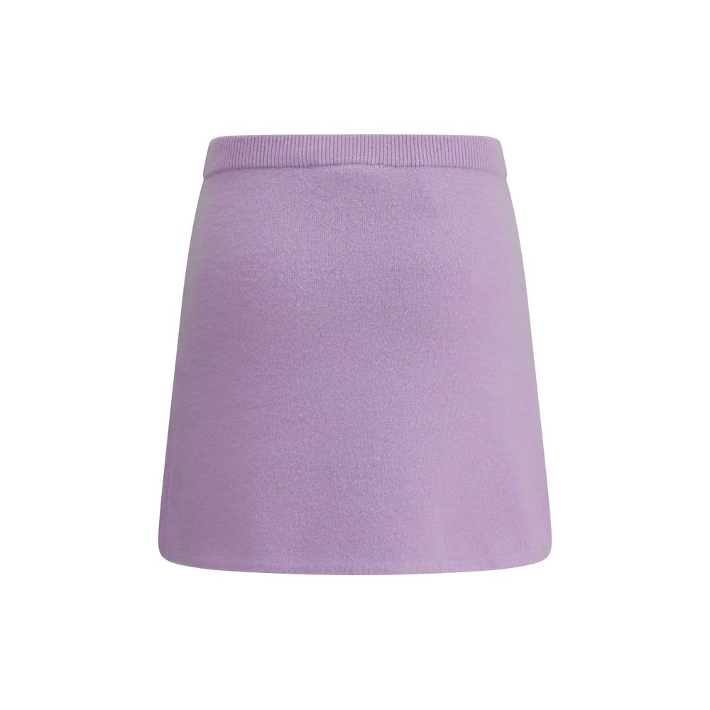 Self-Portrait Purple Viscose Mini Skirt Self-Portrait