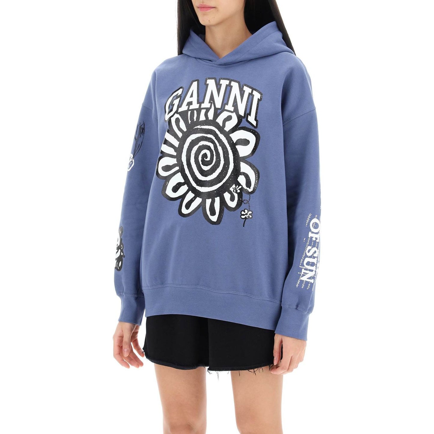 Ganni hoodie with graphic prints Topwear Ganni