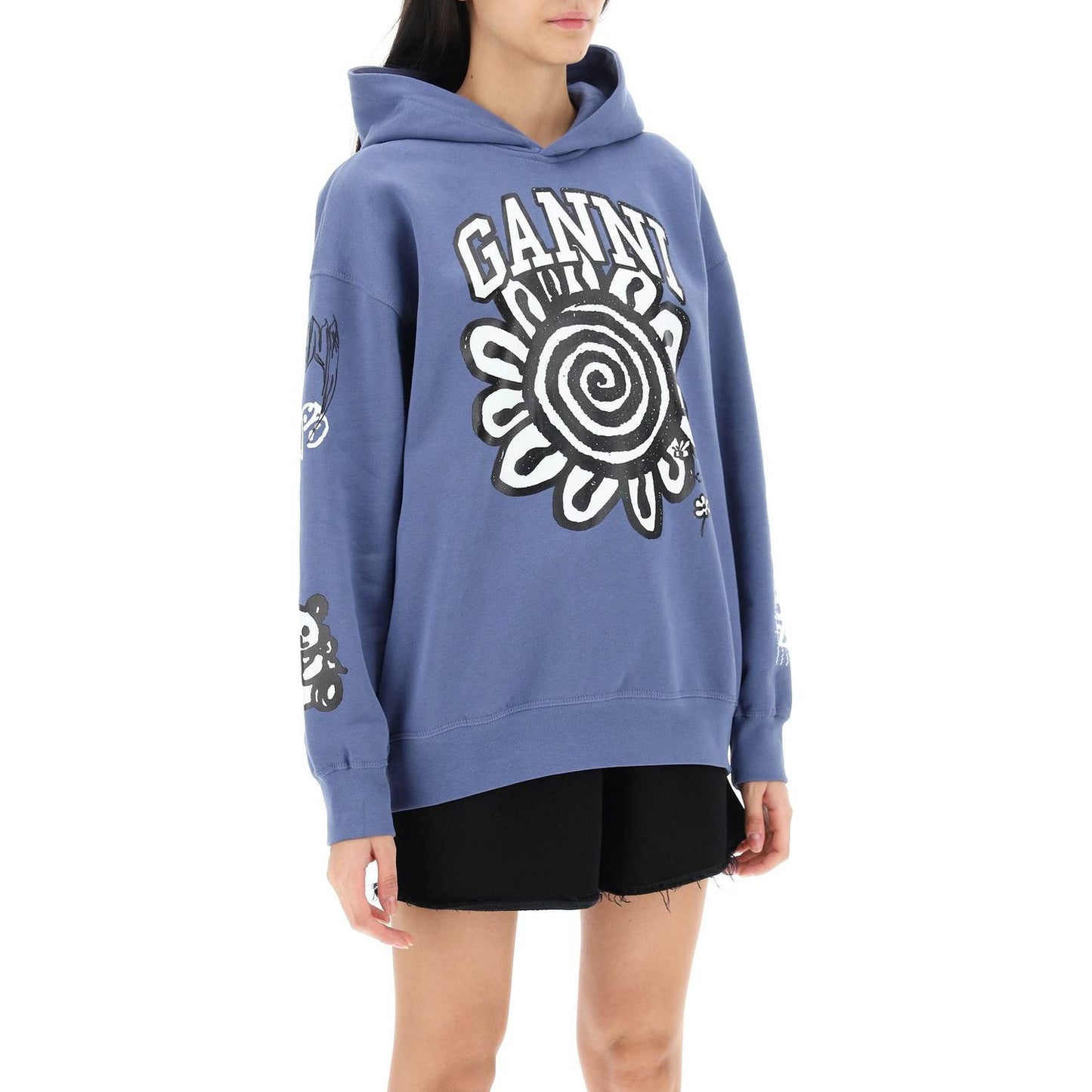 Ganni hoodie with graphic prints Topwear Ganni