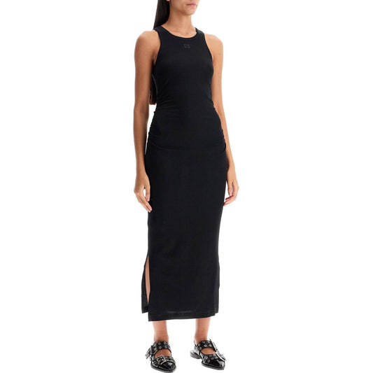 Ganni 'ribbed jersey midi dress with nine Dresses Ganni