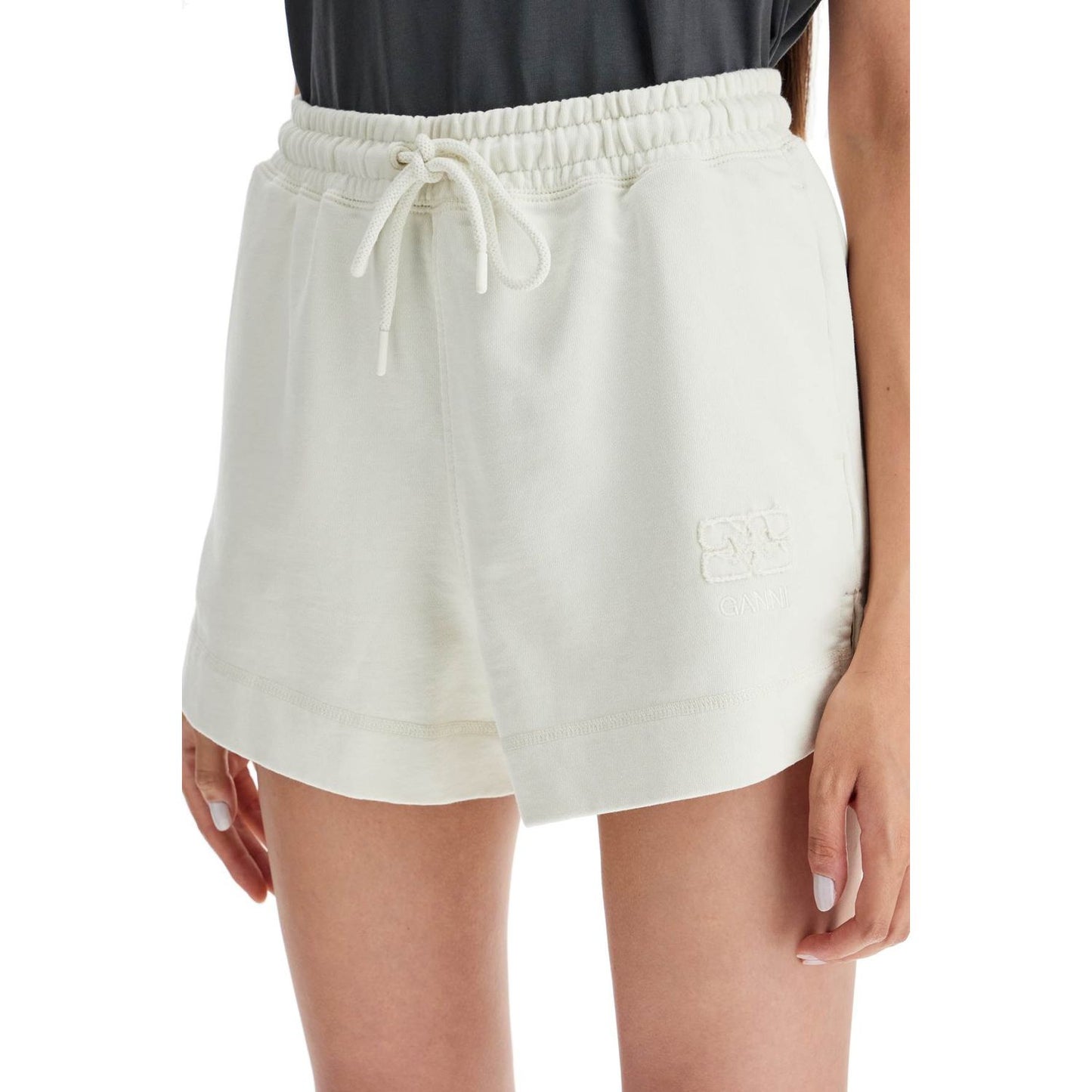 Ganni sweatshirt fabric shorts