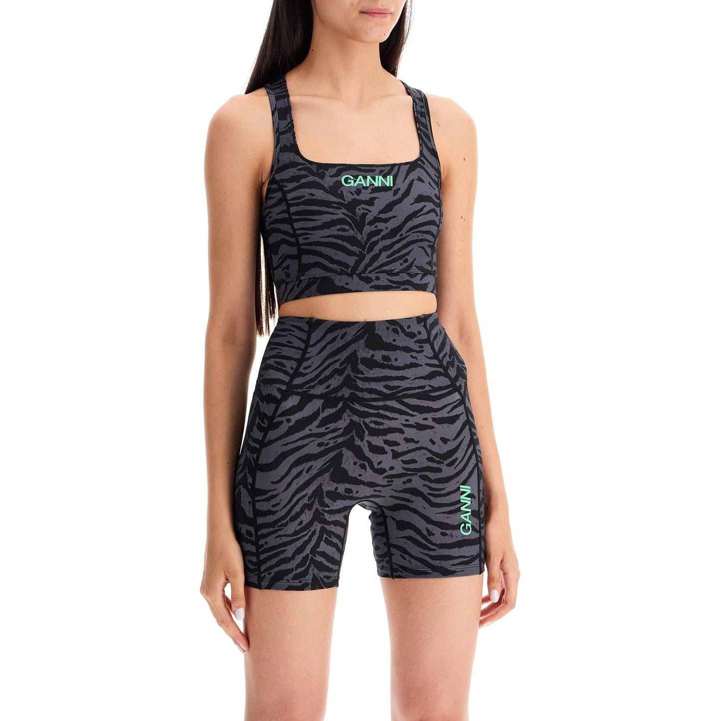 Ganni sporty animal print top Topwear Ganni