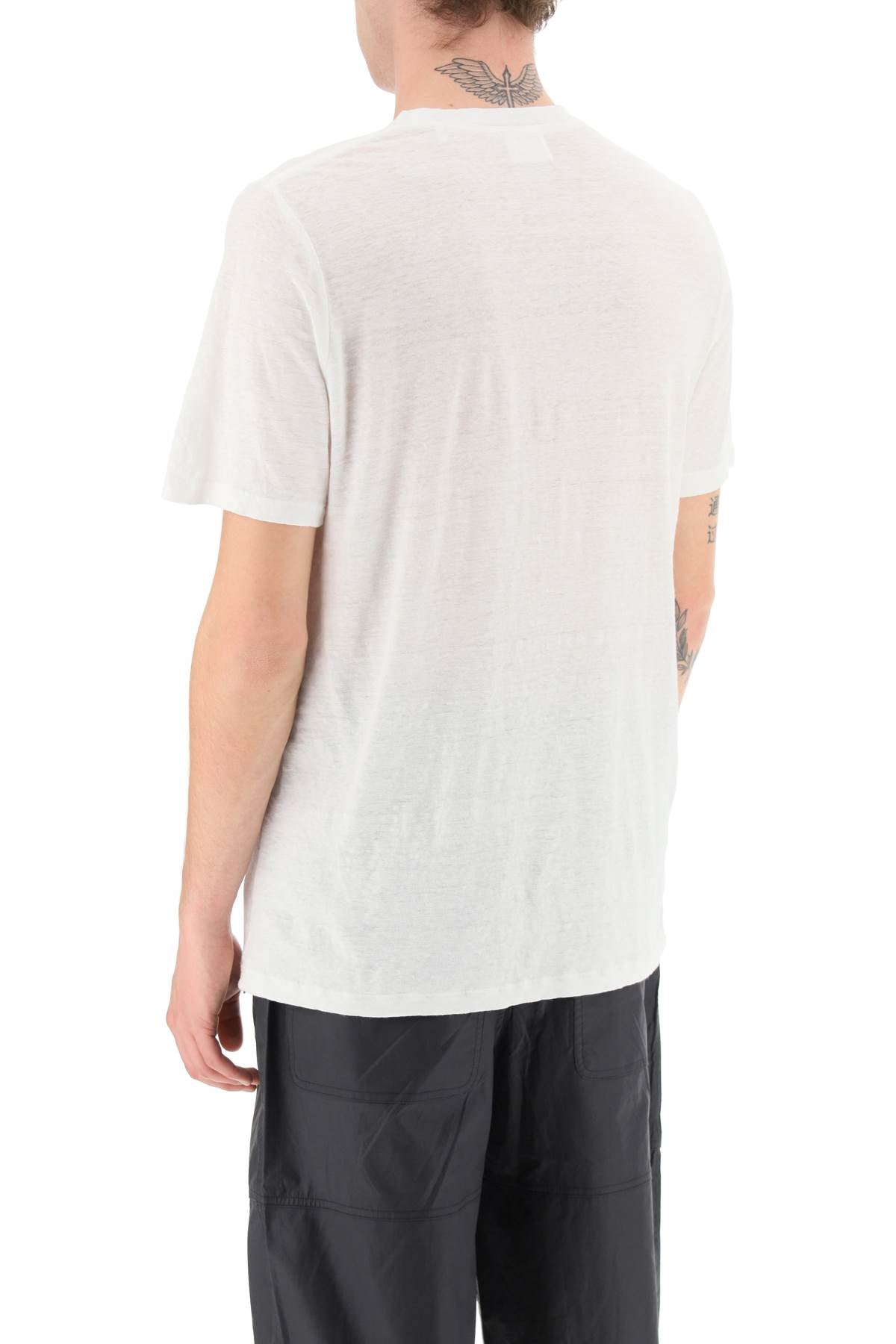 Marant karman linen logo t-shirt Topwear Marant