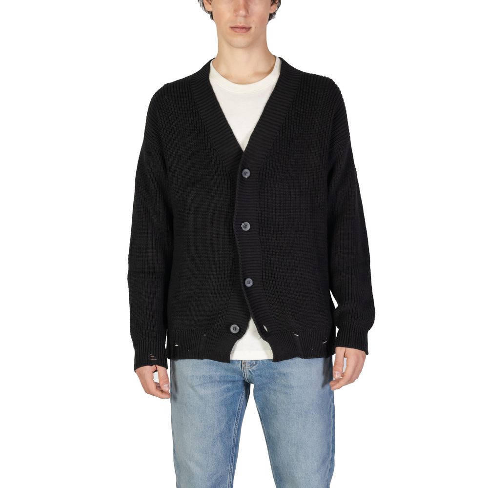 Underclub Black Cotton Cardigan Underclub
