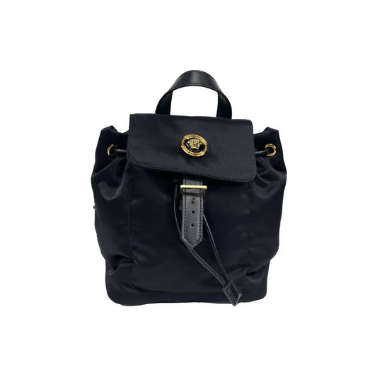 Versace Mini Nylon Medusa Drawstring Backpack Bag