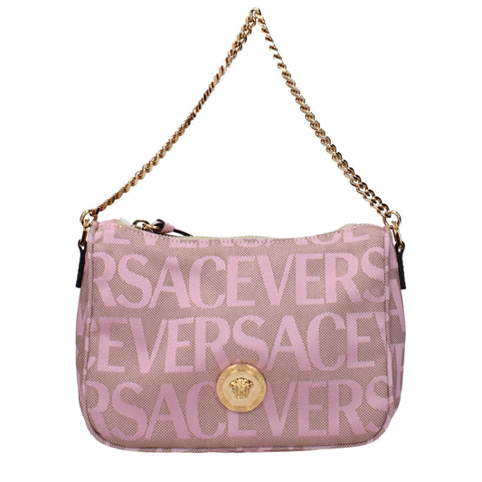 Versace Pink Fabric Handbag