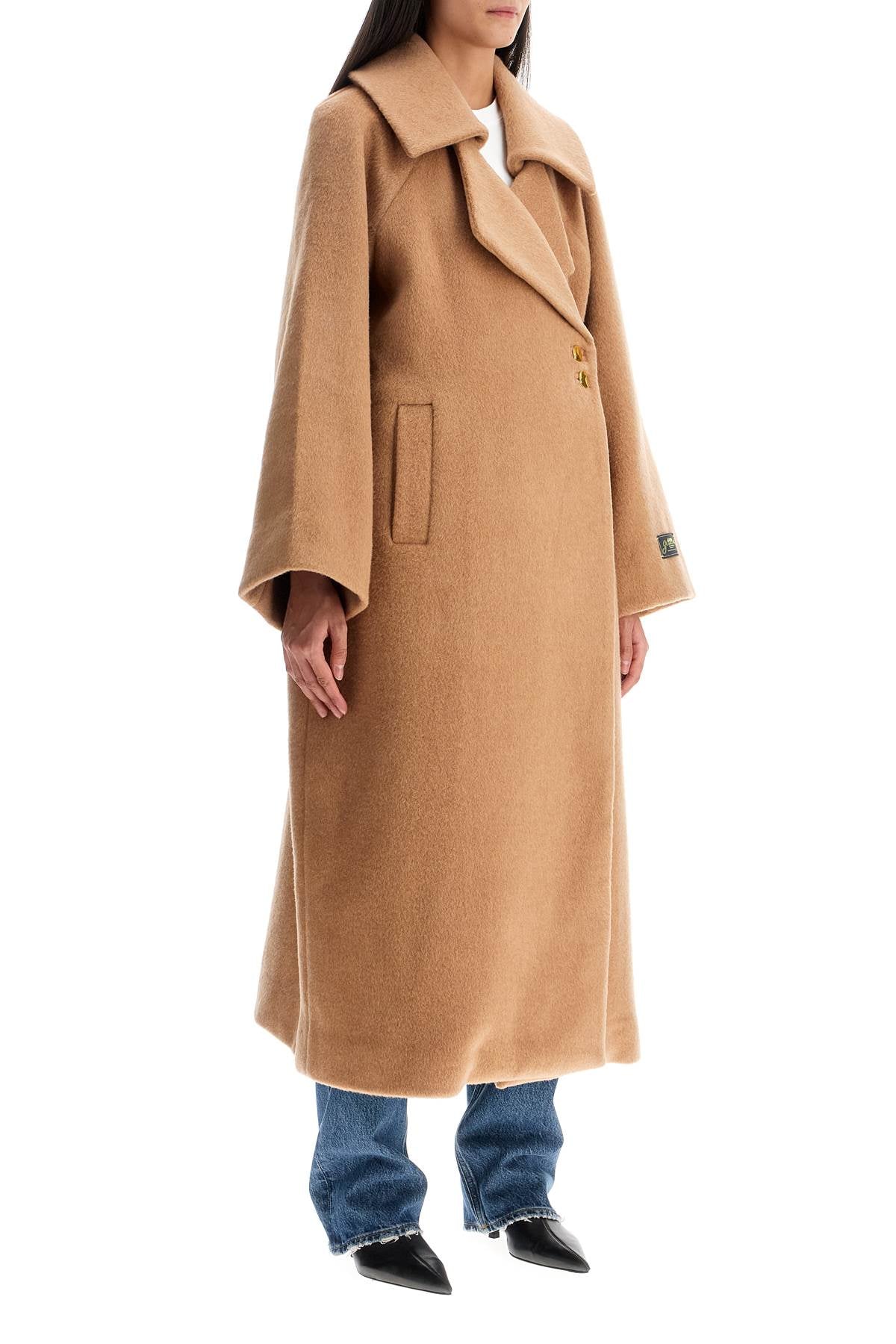 Ganni Ganni long recycled wool coat