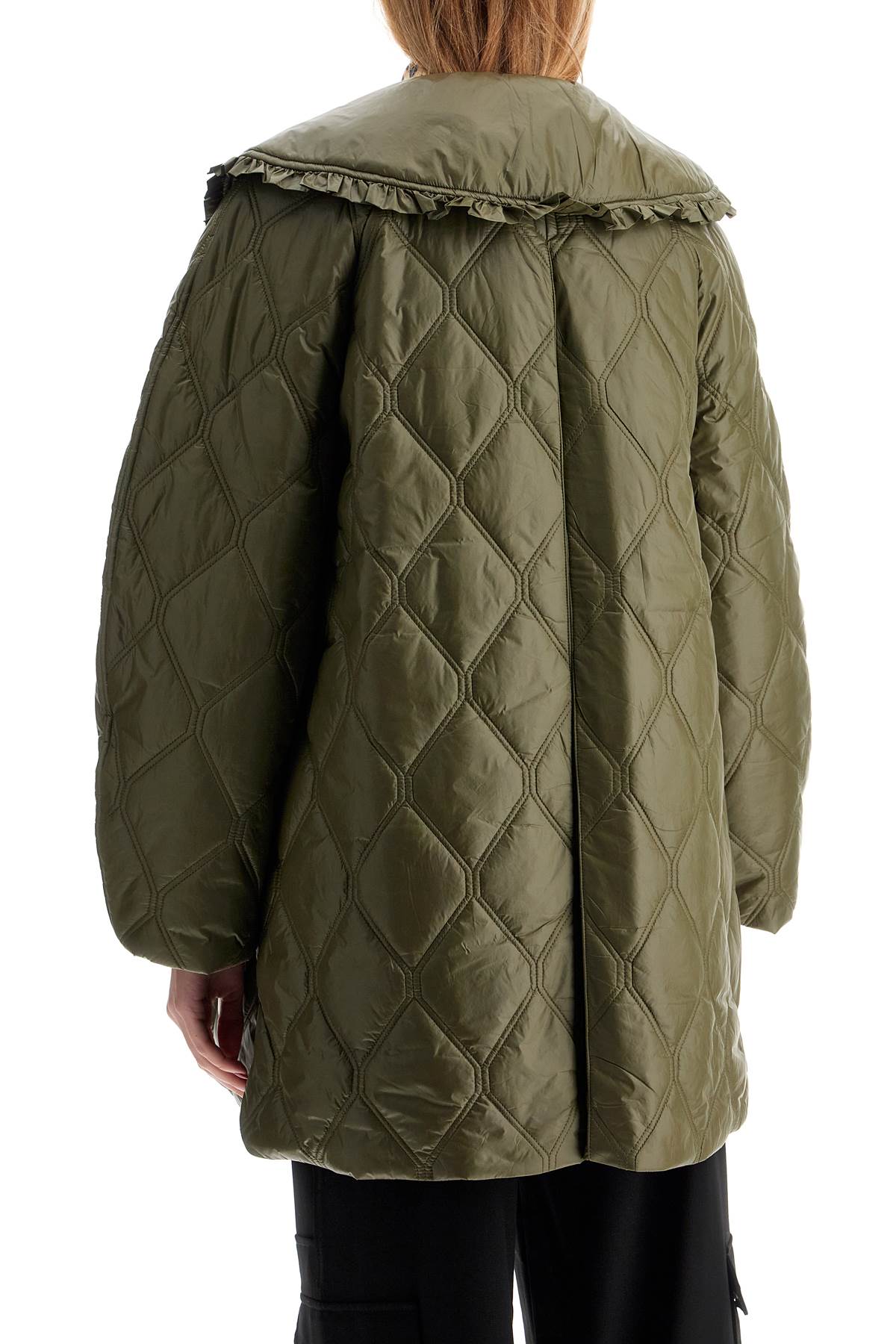 Ganni lightweight down jacket with oversized collar Jackets Ganni