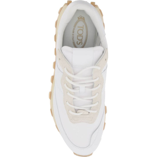 Tod'S leather and fabric 1t sneakers