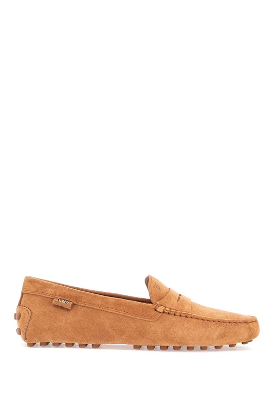 Tod'S men's suede leather loafers in cognac Loafers Tod'S