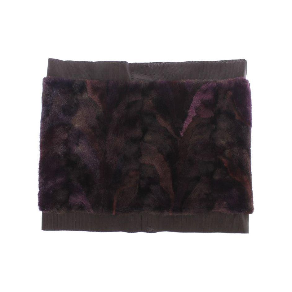 Dolce & Gabbana | Purple MINK Fur Scarf Foulard Neck Wrap | McRichard Designer Brands