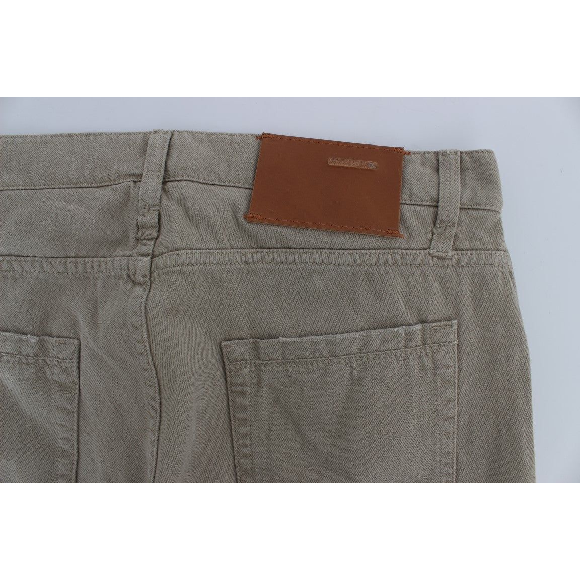 Acht | Beige Cotton Patchwork Jeans | McRichard Designer Brands