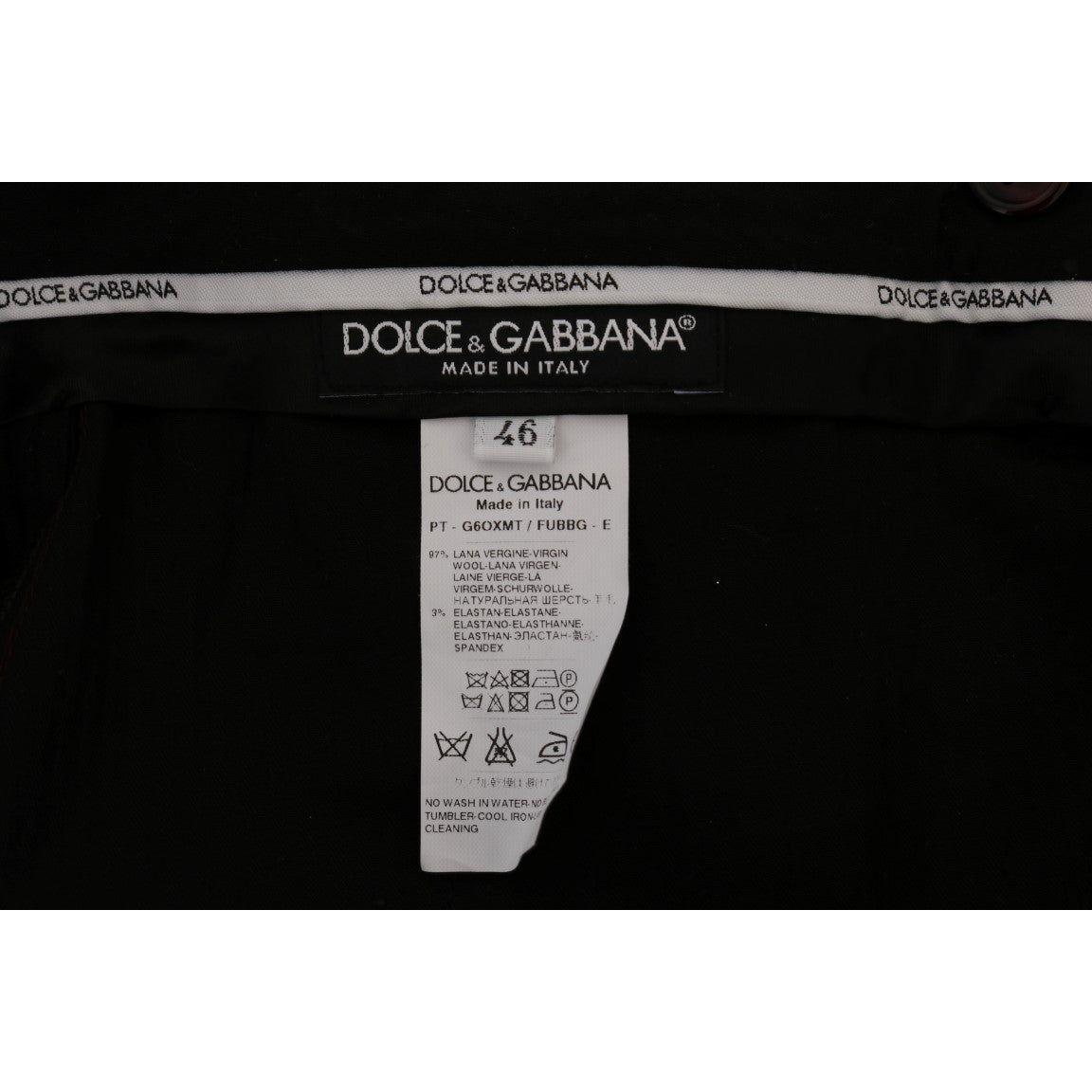 Dolce & Gabbana | Purple Wool Stretch Formal Pants | McRichard Designer Brands