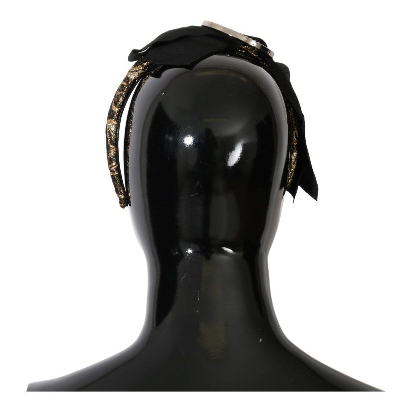 Dolce & Gabbana | Black Crystal White Diadem Headband | McRichard Designer Brands