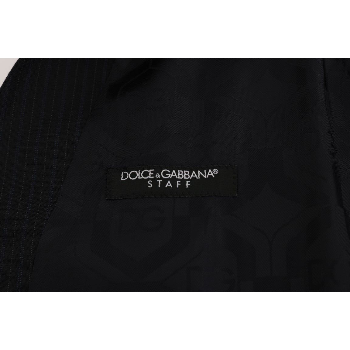 Dolce & Gabbana | Black STAFF Wool Striped Vest | McRichard Designer Brands