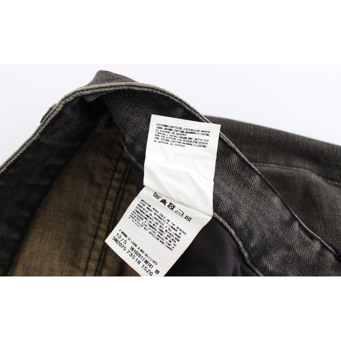 Costume National | Gray Wash Regular Cotton Denim Jeans | McRichard Designer Brands