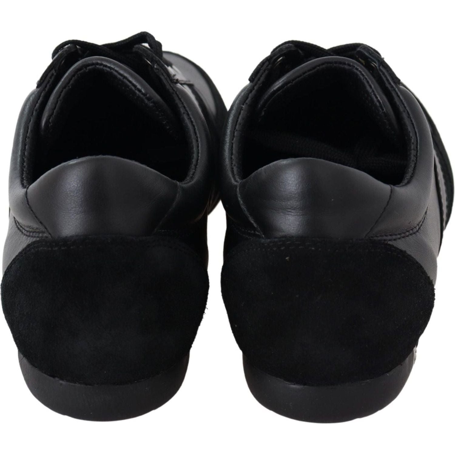 Dolce & Gabbana | Black Logo Leather Casual Sneakers Shoes | 399.00 - McRichard Designer Brands