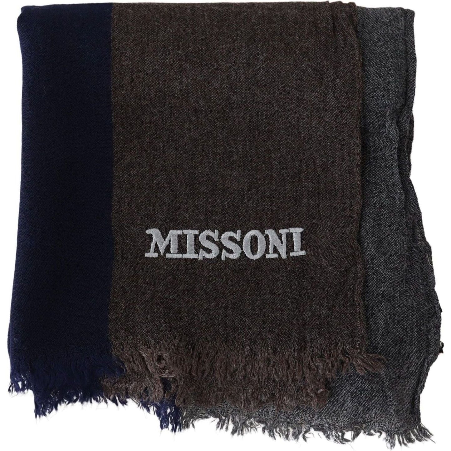 Missoni | Multicolor Striped Wool Unisex Wrap Fringes Scarf  | McRichard Designer Brands