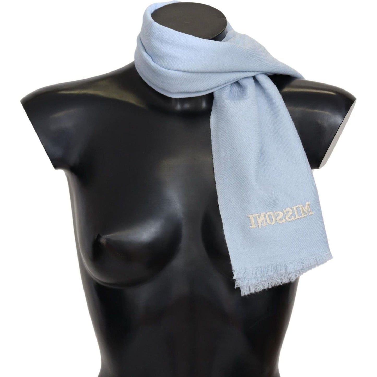 Missoni | Light Blue Cashmere Unisex Neck Warmer Scarf | 219.00 - McRichard Designer Brands