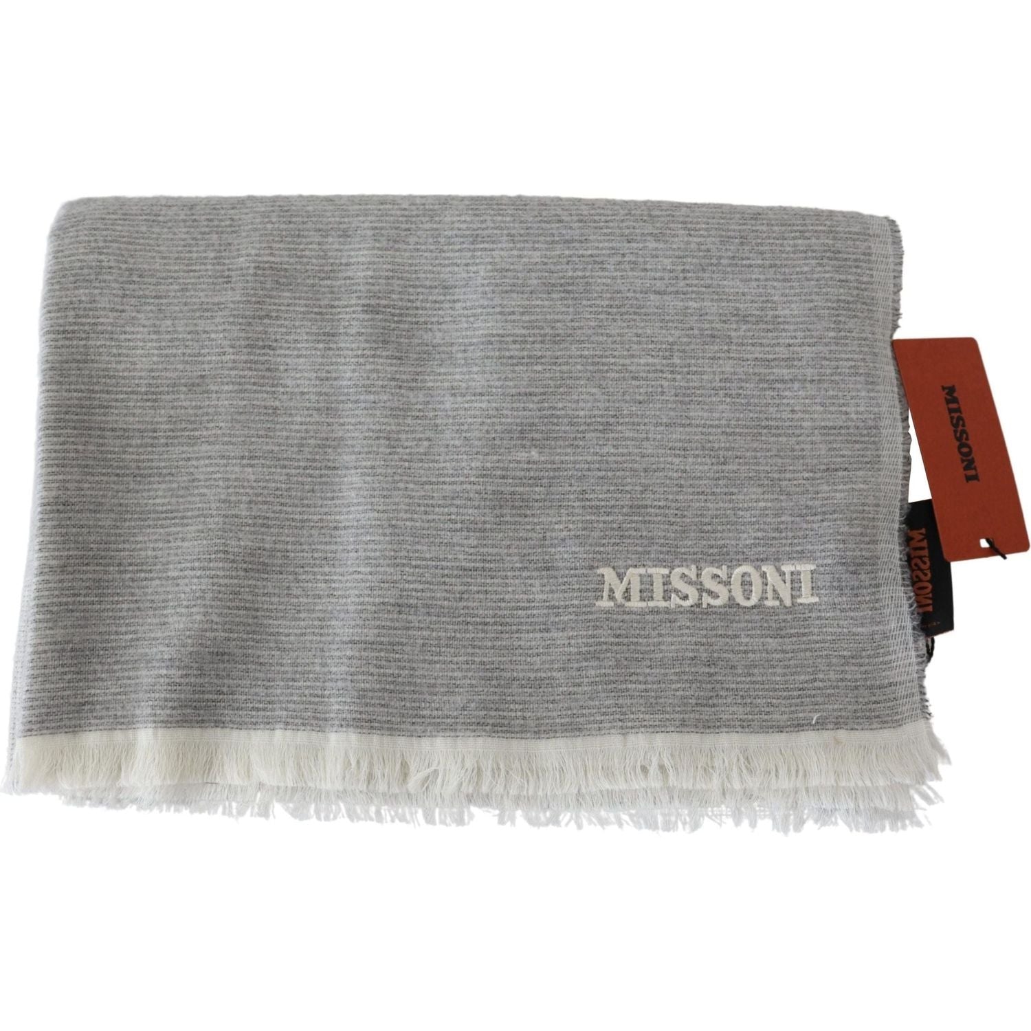 Missoni | Beige 100% Wool Unisex Neck Wrap Scarf  | McRichard Designer Brands