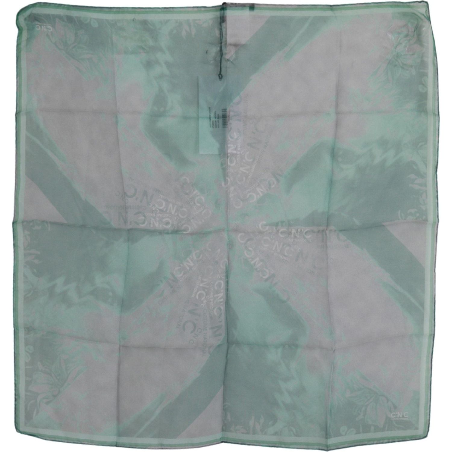 Costume National | Green Silk Shawl Foulard Wrap Scarf | McRichard Designer Brands