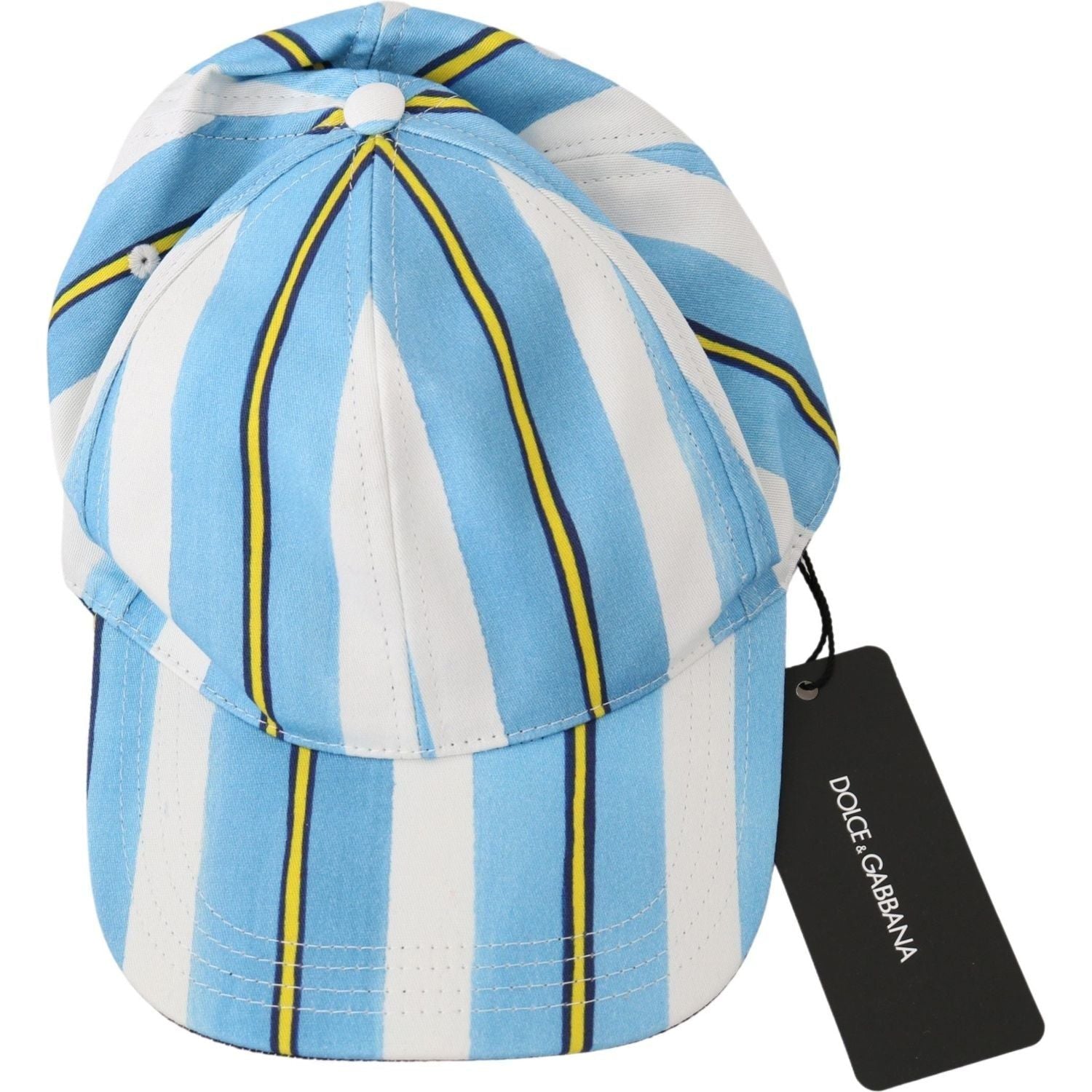 Dolce & Gabbana | Multicolor Stripes Baseball Cotton Cap | McRichard Designer Brands