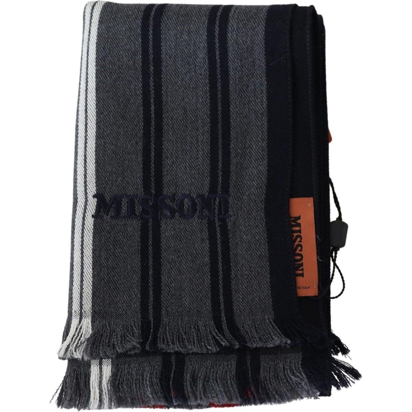 Missoni | Multicolor Wool Striped Unisex Neck Wrap Shawl Scarf  | McRichard Designer Brands