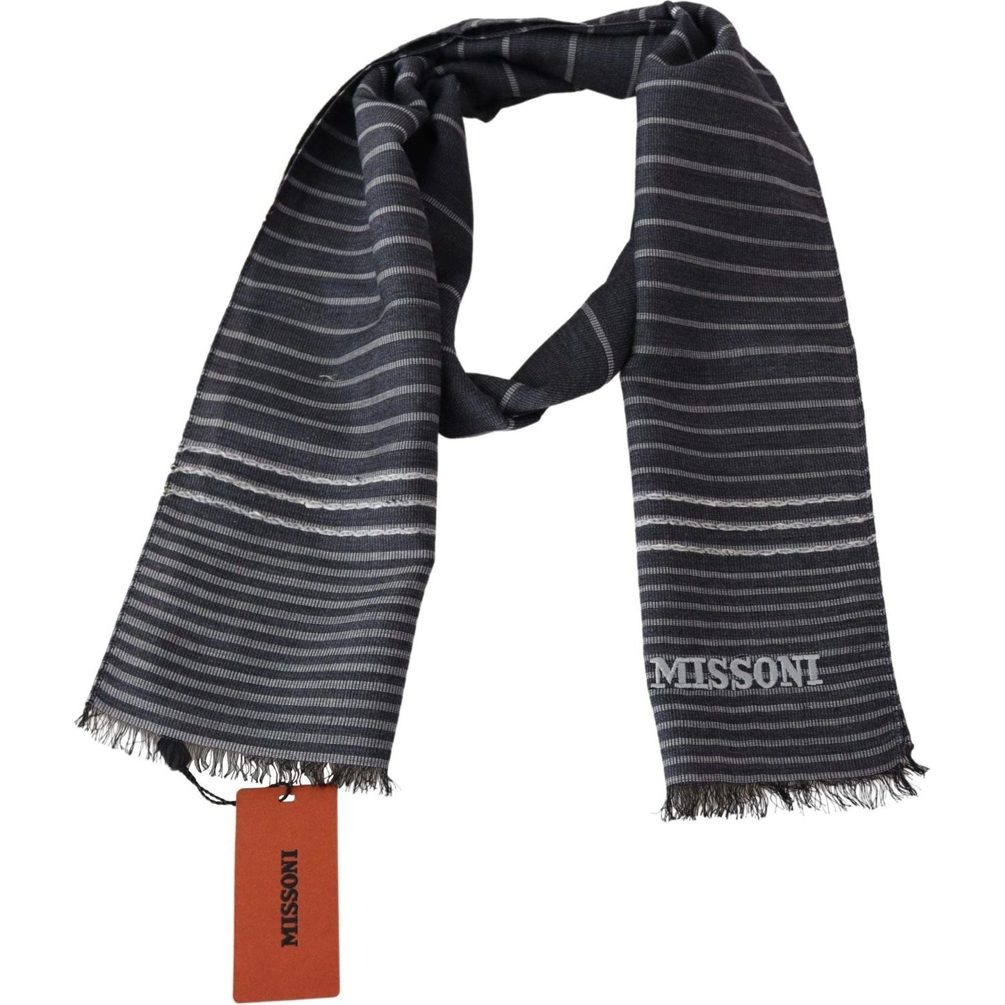 Missoni | Multicolor Striped Wool Unisex Neck Wrap Shawl  | McRichard Designer Brands