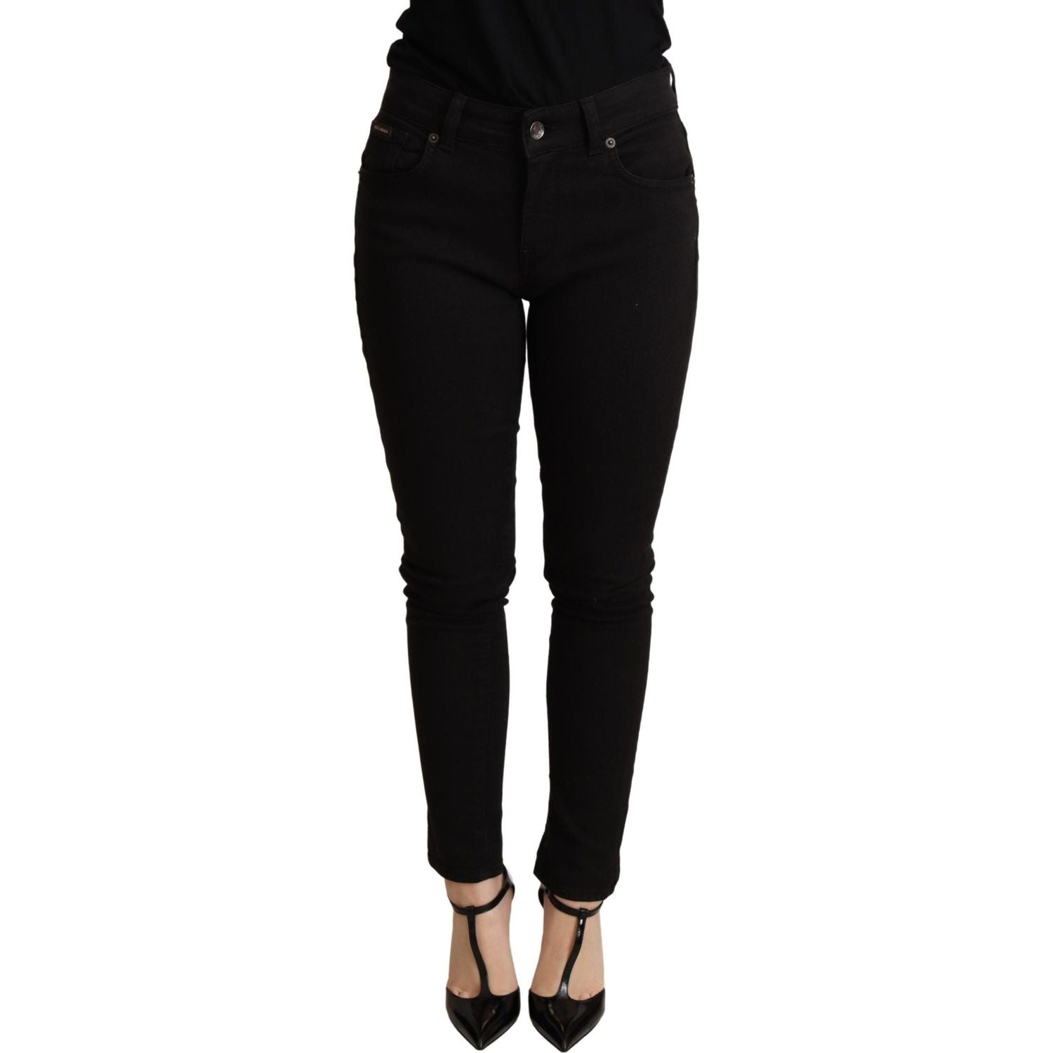 Dolce & Gabbana | Black Skinny Denim Cotton Stretch Trouser  | McRichard Designer Brands