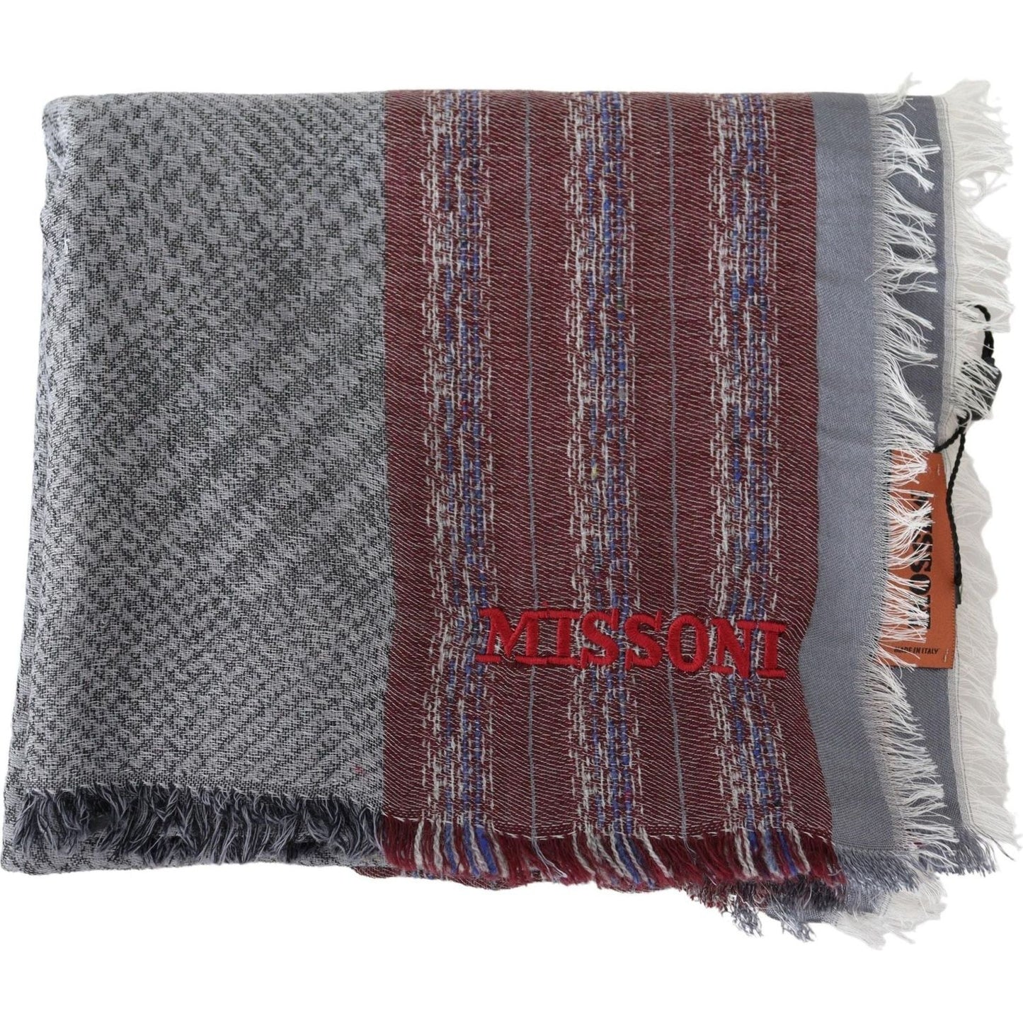 Missoni | Multicolor Wool Blend Patterned Unisex Neck Wrap Scarf  | McRichard Designer Brands