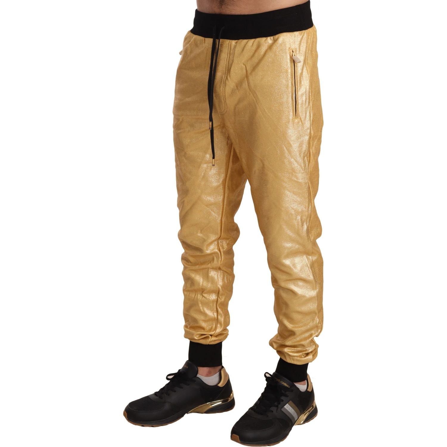 Dolce & Gabbana | Gold Pig Of The Year Cotton Trousers Pants | McRichard Designer Brands