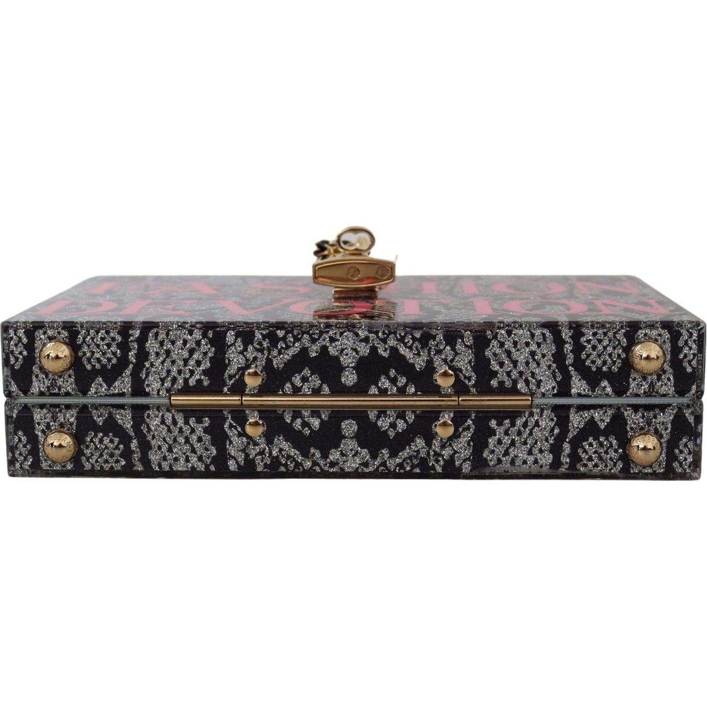 Dolce & Gabbana | Gray Fashion Devotion Clutch Plexi SICILY BOX Purse | 1779.00 - McRichard Designer Brands
