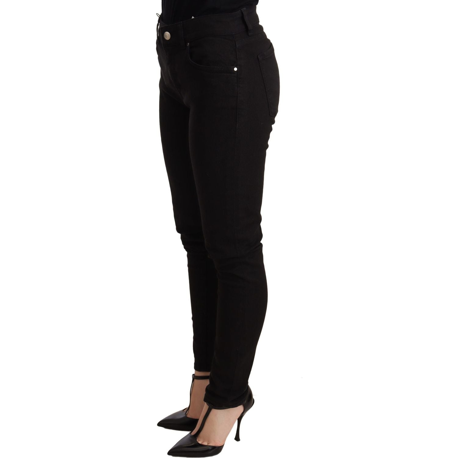 Dolce & Gabbana | Black Slim Fit Denim Cotton Stretch Jeans | McRichard Designer Brands
