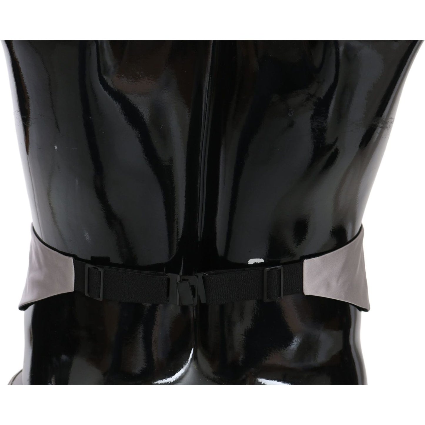 Dolce & Gabbana | Gray Men Waist Belt 100% Silk Cummerbund | McRichard Designer Brands