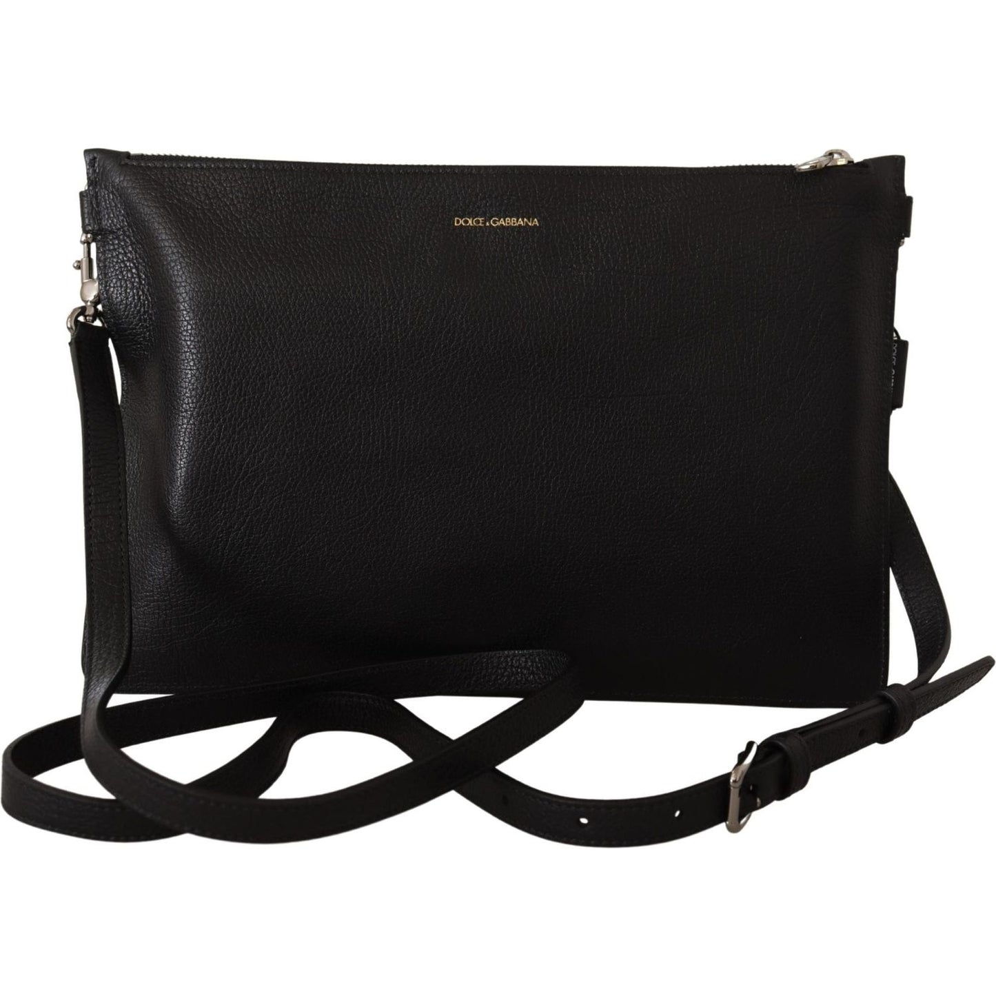 Dolce & Gabbana | Black Exotic Leather Shoulder Sling Alta Sartoria Bag | 1239.00 - McRichard Designer Brands