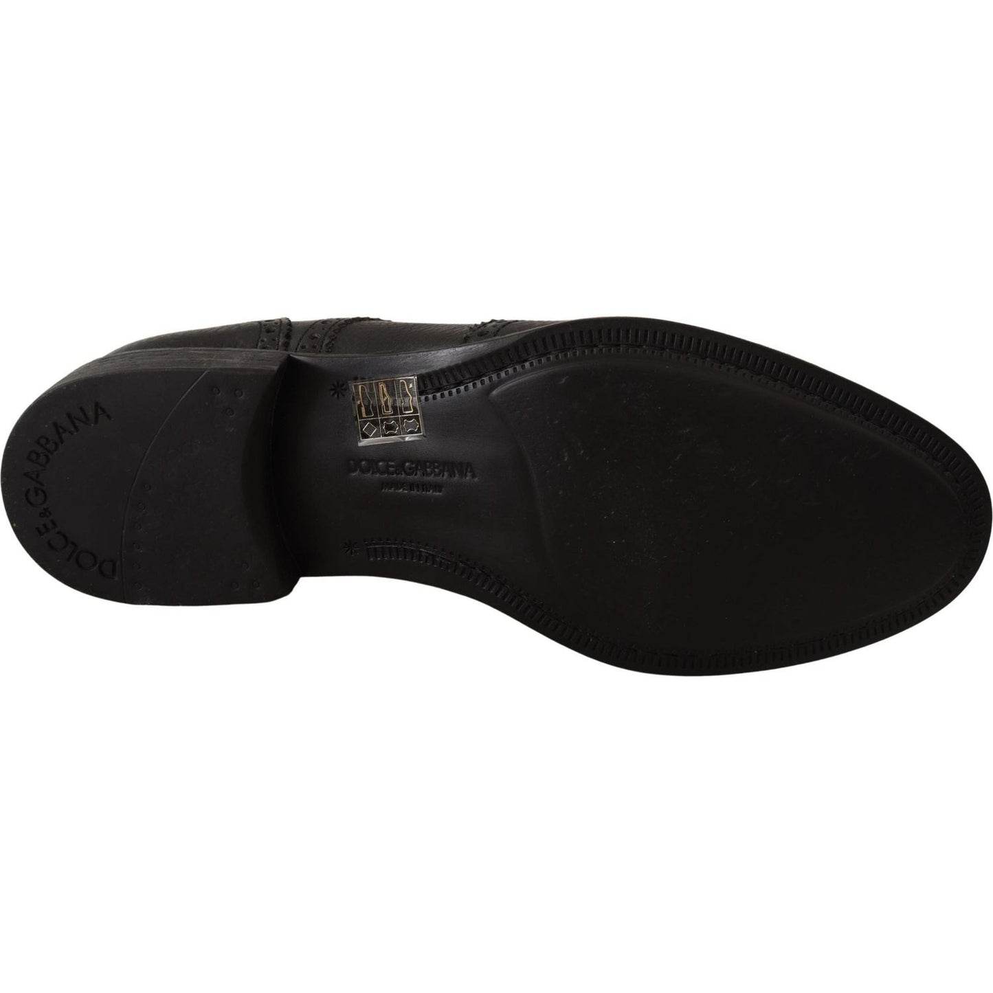 Dolce & Gabbana | Black Leather Oxford Wingtip Formal Dress Shoes | 389.00 - McRichard Designer Brands