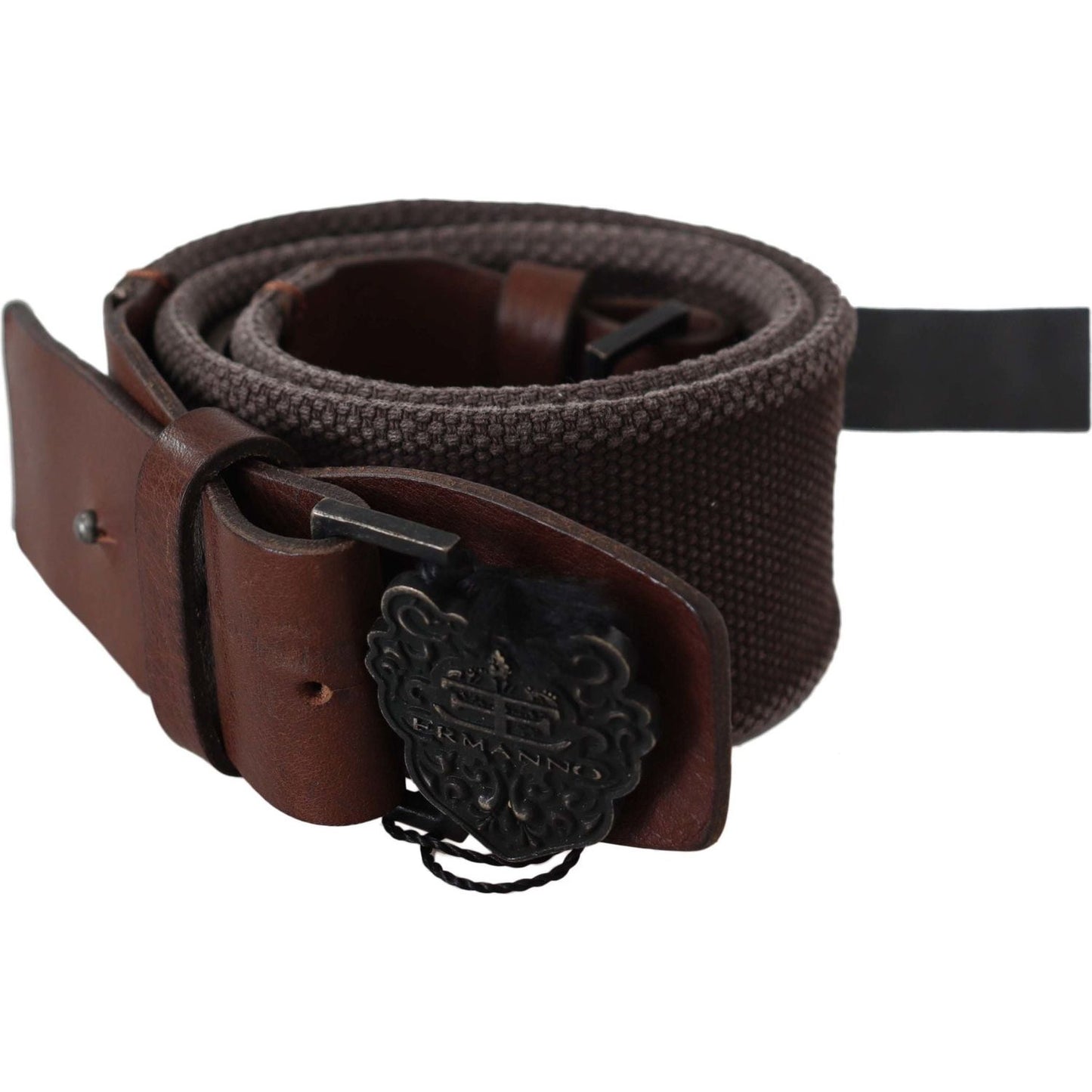 Ermanno Scervino | Dark Brown Leather Wide Buckle Waist Belt - McRichard Designer Brands