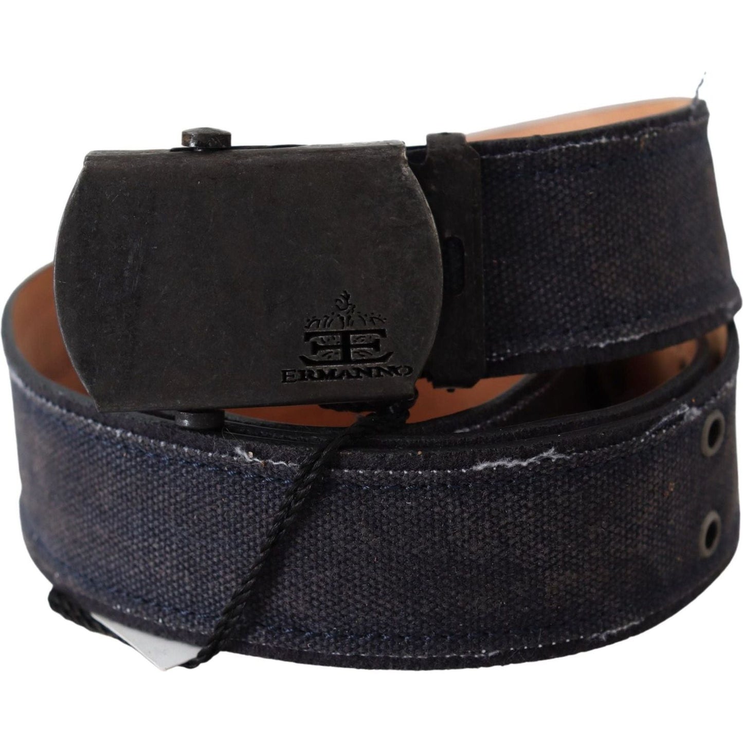 Ermanno Scervino | Blue Leather Ratchet Buckle Belt - McRichard Designer Brands