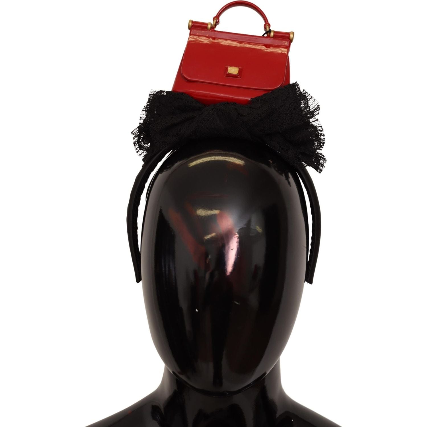 Dolce & Gabbana | Black Cotton Red Hat Sicily Bag Headband Diadem | McRichard Designer Brands