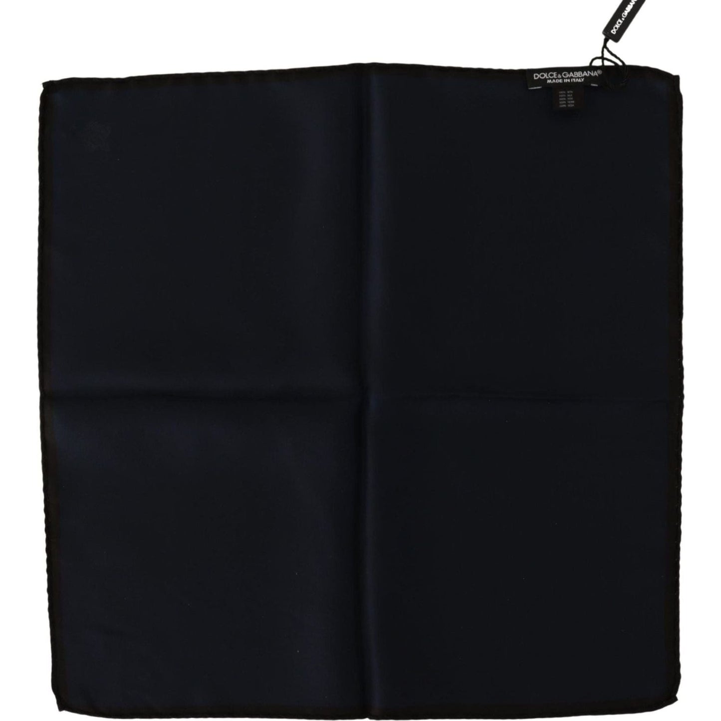 Dolce & Gabbana | Black Square Handkerchief 100% Silk Scarf | 149.00 - McRichard Designer Brands