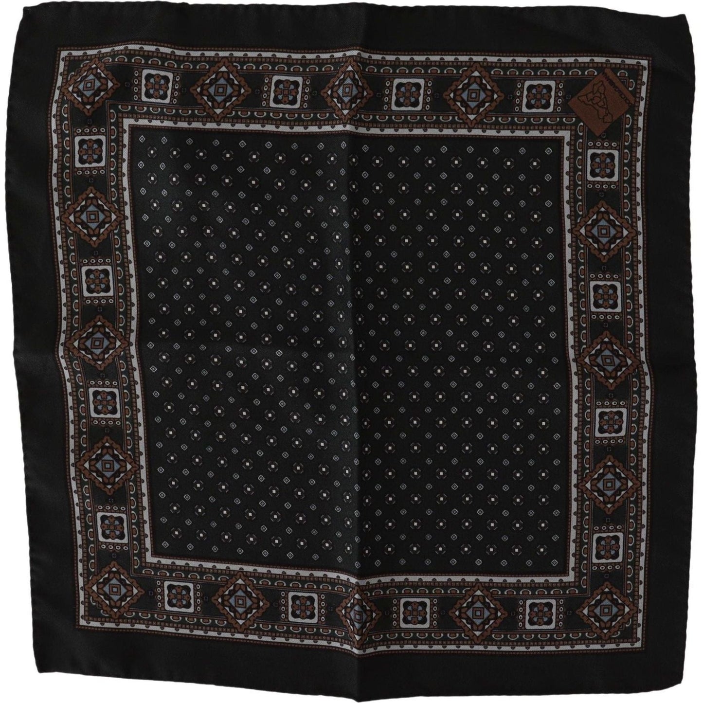 Dolce & Gabbana | Black Silk Men Pocket Square Handkerchief Scarf | 189.00 - McRichard Designer Brands