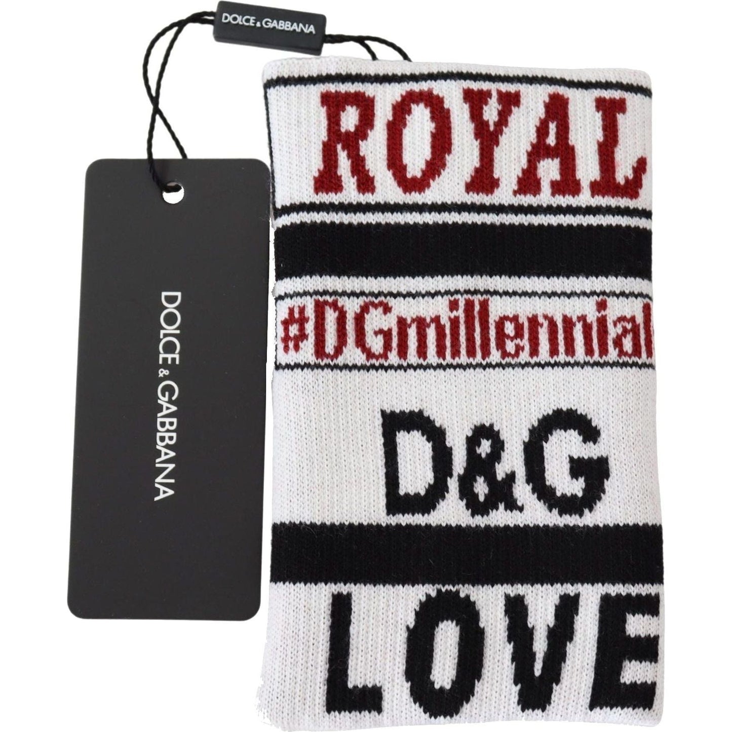 Dolce & Gabbana | Multicolor Wool Knit D&G Love Wristband Wrap  | McRichard Designer Brands