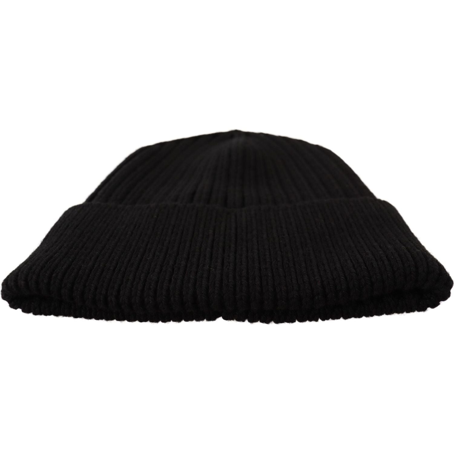 Dolce & Gabbana | Black Wool Knit Women Winter Hat Beanie Hat | McRichard Designer Brands