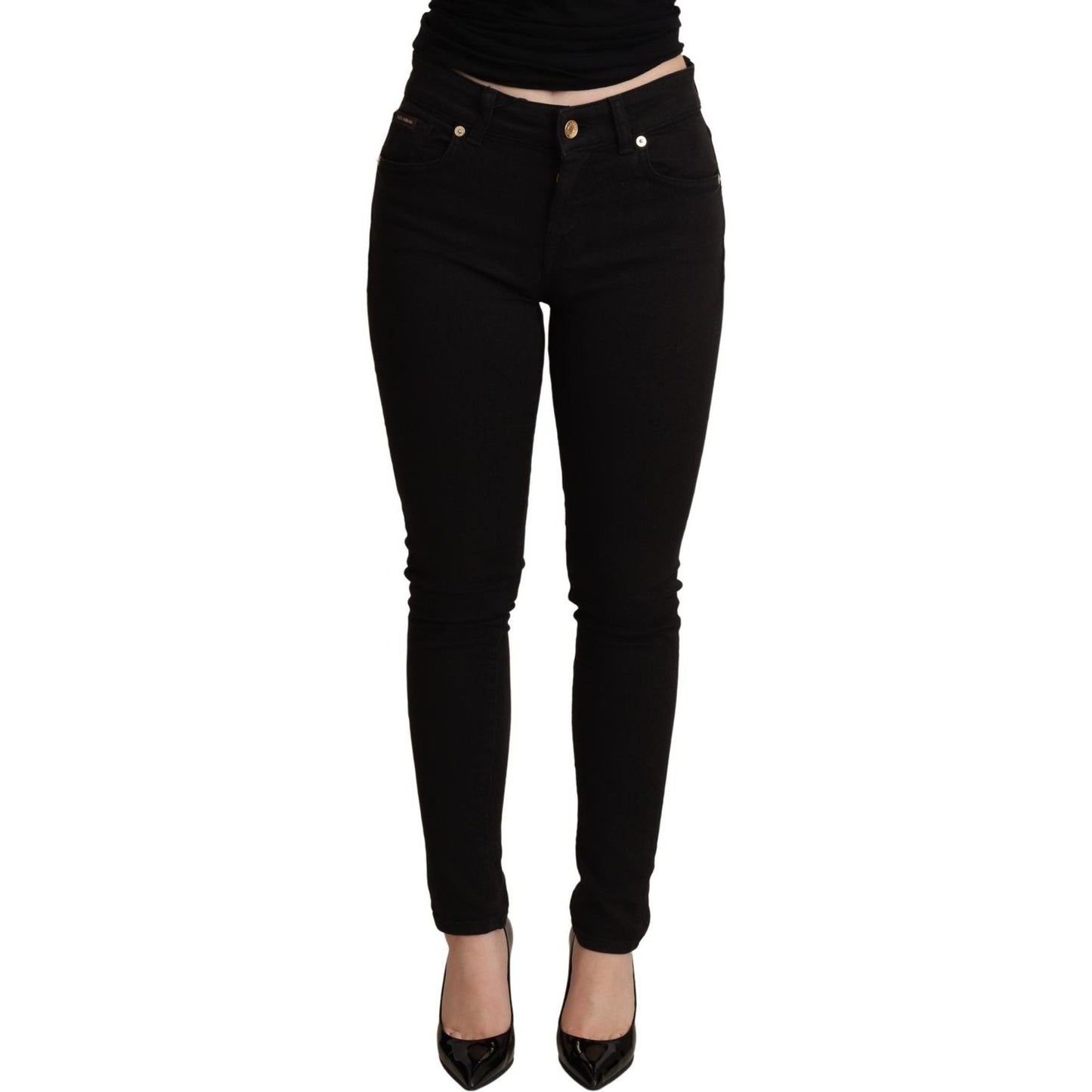 Dolce & Gabbana | Black Skinny Denim Trouser Cotton Stretch Jeans  | McRichard Designer Brands