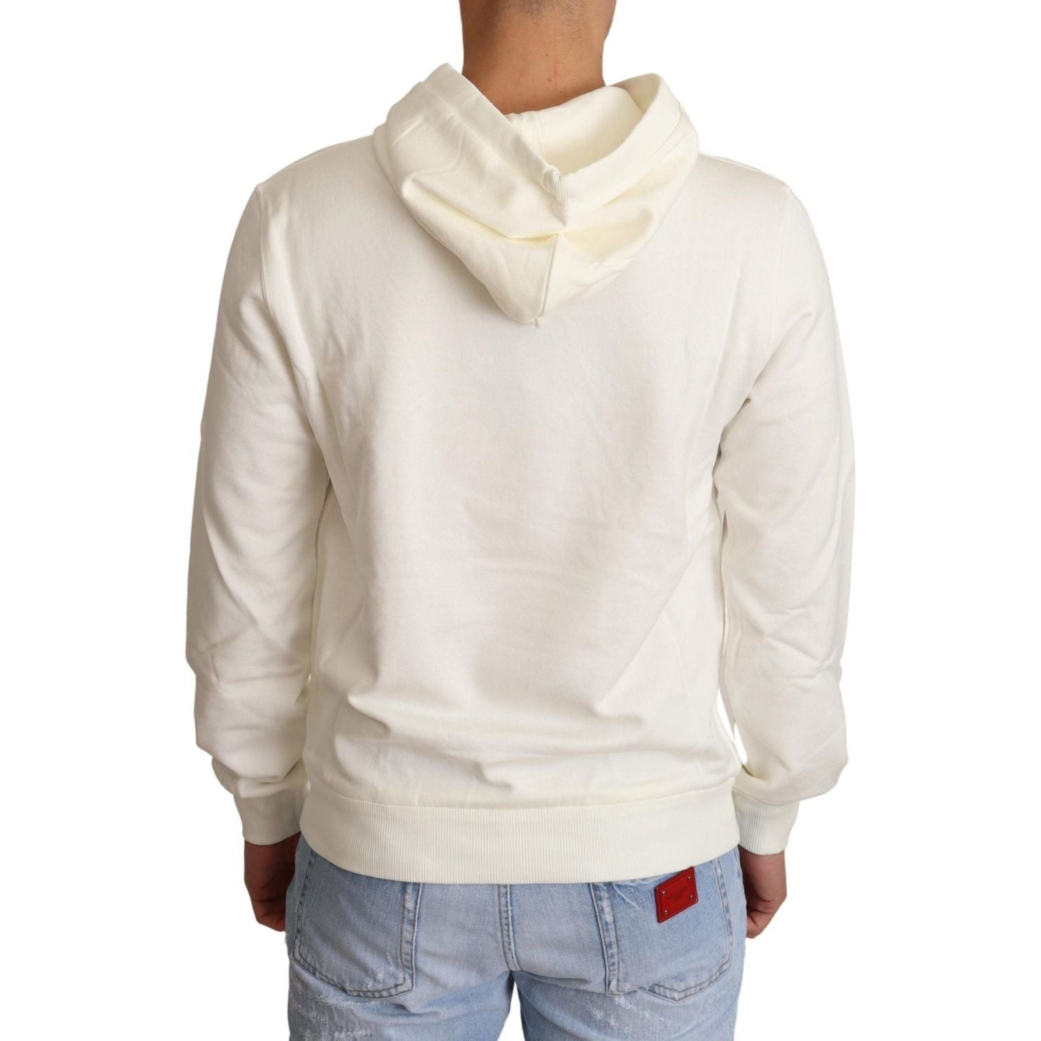 Dolce & Gabbana | White King Ceasar Cotton Hooded Sweater | 419.00 - McRichard Designer Brands